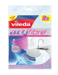 Vileda 148312 Reinigungstuch aus Mikrofaser, Poly(vinylacetat) (PVA), blau, rosa, 2 Stück.