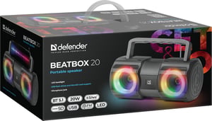 Defender BEATBOX 20 Przenośny głośnik stereo Czarny 20 W