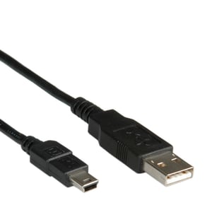 ROLINE 3m USB 2.0 Cable (USB A to Mini-USB A) Black