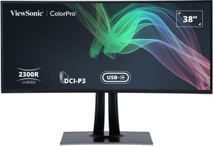 Viewsonic VP3881A 96.5 cm (38") 3840 x 1600 px Quad HD+ LED Computer Monitor, Black