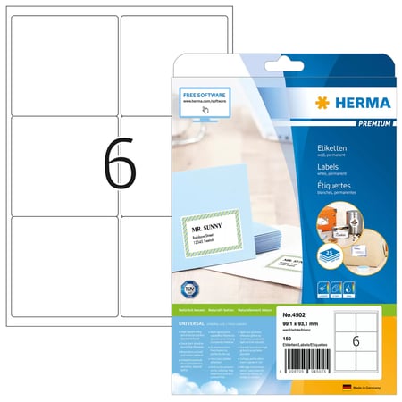 HERMA 4502 etykiety adresowe Biały