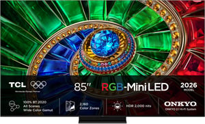 TCL RM7L 85RM7L Telewizor 2,16 m (85") 4K Ultra HD Smart TV Wi-Fi Czarny 2000 cd/m²