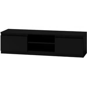 Topeshop RTV140 SVART TV-bänk eller underhållningscenter, 0 lådor, 2 hyllor.