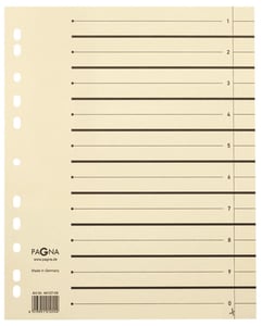 Pagna 44108-09 Trennblatt, Karton, beige, 100 Stück.