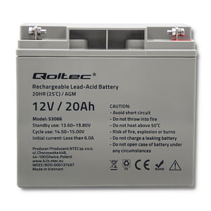 Qoltec 53066 akumulator Ołowiany (VRLA) 12 V 20 Ah