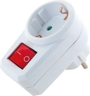 Schwaiger STVT1000 Type F Power Plug Adapter, White