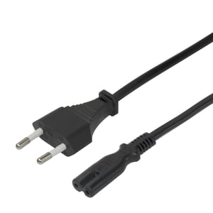 Deltaco 1902297 Power Cord, Black, 1.5 m, CEE7/16, IEC C7
