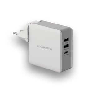 RealPower DeskCharge-65 Travel Universal Gray AC Indoor