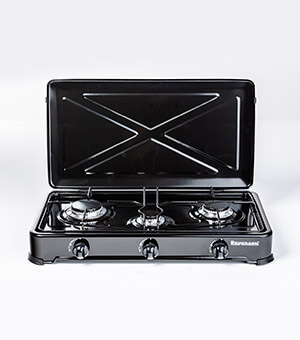 Ravanson K-03TB Black, White, 60 cm cooktop, 3 burners