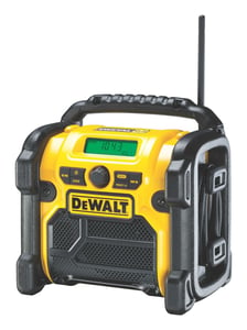 DeWALT DCR020-QW trådlös bärbar digital radio, svart, gul