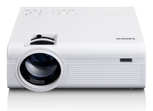 Lenco LPJ-280WH Datenprojektor Projektor mit Standardprojektion, 2800 ANSI-Lumen, LCD, 800 x 480, weiß