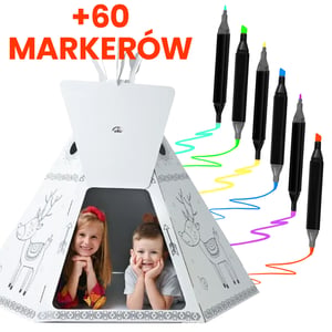 Extralink Zestaw Markery 60 szt + Zabawka Teepee