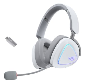 ASUS ROG Delta II Zestaw słuchawkowy Przewodowy i Bezprzewodowy Opaska na głowę Gaming USB Type-C Bluetooth Biały