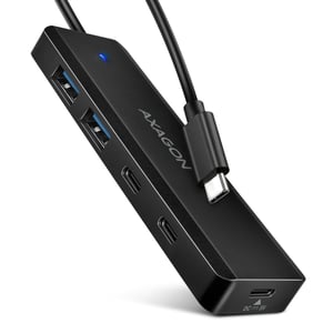 Axagon HUE-C2C USB 3.2 Gen 1 (3.1 Gen 1) Type-C-Hubs und -Konzentratoren, 5000 Mbit/s, schwarz