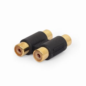 Gembird A-2RCAFF-01 adapter för 2 x RCA-kablar, svart, guld