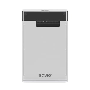 Savio AK-66 hölje för hårddiskar HDD/SSD-hölje Svart, genomskinligt 2,5"