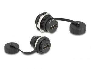 DeLOCK Integrierter HDMI-A-Anschluss mit Schutzkappe (IP67), staub- und wasserdicht