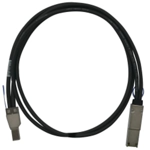 QNAP CAB-SAS05M-8644-8088 1 m SAS Cable, Black, Metallic