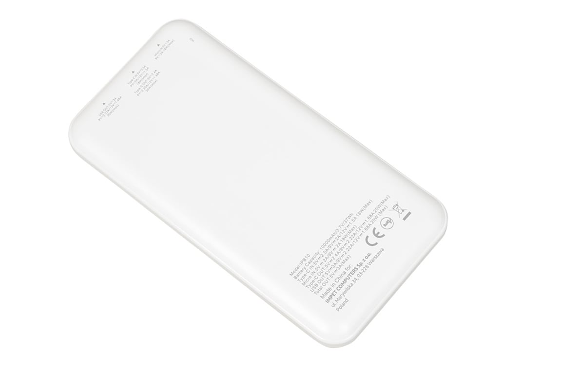 iBox IPB10 bank mocy Litowo-jonowa (Li-Ion) 10000 mAh Biały
