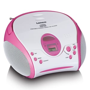 Lenco SCD-24PK kids Przenośny Różowy, Biały
