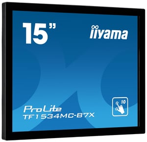 iiyama TF1534MC-B7X monitor komputerowy 38,1 cm (15") 1024 x 768 px XGA LED Ekran dotykowy Przeznaczony dla wielu użytkowników Czarny