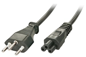 Lindy 30412 Power Cable, Black, 2 m, C5 Panel