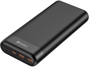 Sandberg 420-62 Lithium-ion (Li-Ion) Power Bank, 20,000 mAh, Black