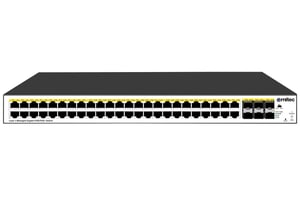 Ernitec ELECTRA-M248-1GB-900W Managed L3 Gigabit-Ethernet-Switch (10/100/1000) mit PoE-Unterstützung, schwarz