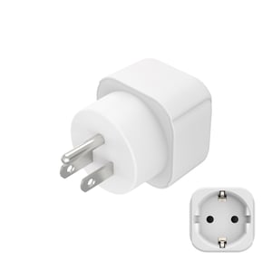 Hama 00223438 Power Plug Adapter: Type B to Type C + Type F, White