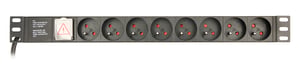 Gembird EG-PDU-014-FC14 rozdzielacz zasilania PDU 8 x gniazdo sieciowe 1U Czarny