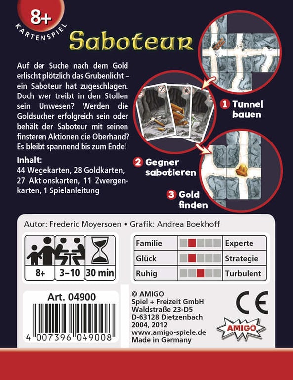Amigo 04900 gra planszowa Saboteur 30 min Gra karciana Taktyczny