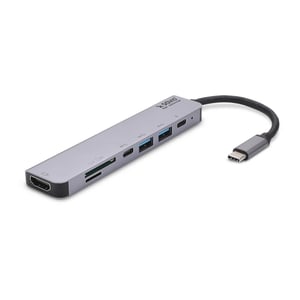 Savio AK-47 dockningsstation USB 3.2 Gen 1 (3.1 Gen 1) Type-C Grå