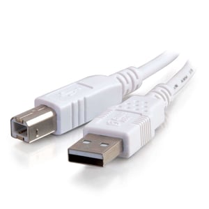 C2G 3m USB 2.0 A/B Cable, USB A to USB B, White