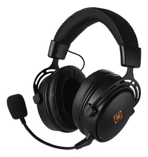 Deltaco GAM-109 Headphones/Headset, Wired and Wireless, Headband, Gaming, Micro-USB, Black
