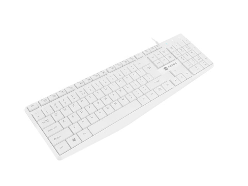 NATEC NAUTILUS klawiatura Dom/Biuro USB QWERTY Amerykański międzynarodowy Biały
