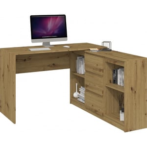 Topeshop PLUS 2D3S ART. biurko komputerowe Kolor dębu