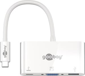 Goobay 62100 Wired USB 3.2 Gen 1 (3.1 Gen 1) Type-C Docking Station, White