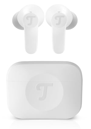 Teufel AIRY TWS 2 Wireless In-Ear Headset for Calls/Music via Bluetooth, White