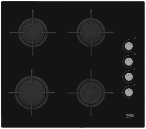Beko HILG64120S Cooktop, Black, Built-in, 60 cm, Gas, 4 zones