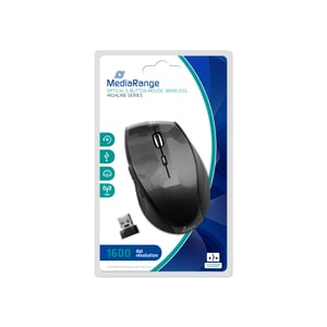 MediaRange MROS207 myszka Biuro Po prawej stronie RF Wireless Optyczny 1600 DPI