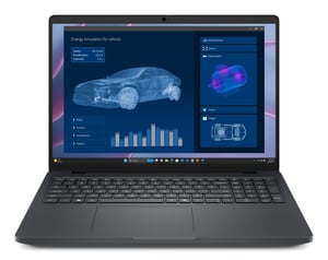 DELL Pro Max 16 MC16255 Copilot+ PC AMD Ryzen AI 7 PRO PRO 350 Mobilna stacja robocza 40,6 cm (16") Full HD+ 32 GB LPDDR5x-SDRAM 1 TB SSD NVIDIA RTX PRO 1000 Blackwell Wi-Fi 7 (802.11be) Windows 11 Pro Tjeckiska, Slovakiska Svart