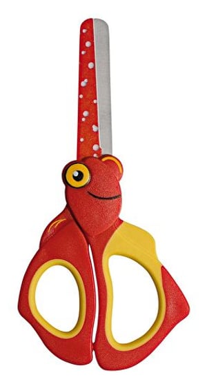 Wedo 73 6001 School and Stationery Scissors, Universal, Straight Cut, Red, Yellow