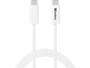 Sandberg 136-56 USB-Kabel USB4 Gen 3x2 1 m USB-C Weiß