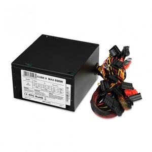 iBox CUBE II 600W 20+4-stifts ATX-strömförsörjningsmodul, svart