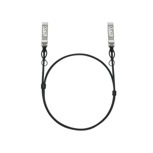 TP-Link Omada SM6220-1M InfiniBand / Fiber Optic SFP28 Cable, Black, Silver