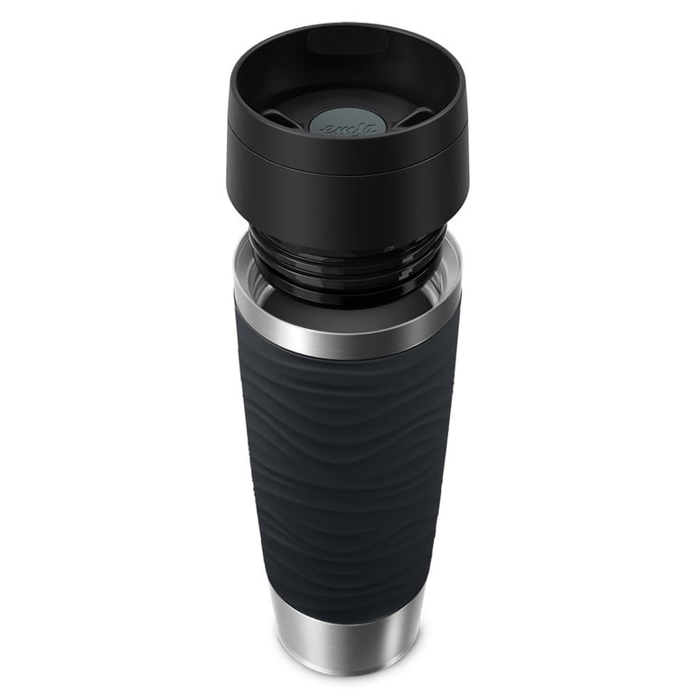 EMSA Travel Mug Waves Grande 500 ml Czarny, Stal nierdzewna