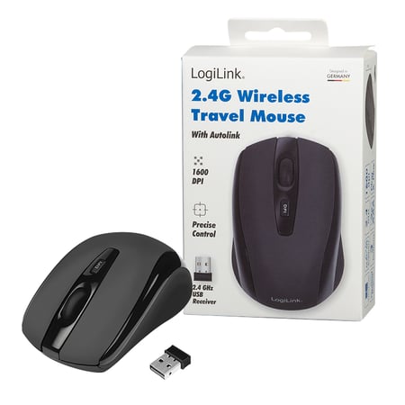 LogiLink ID0031 myszka Uniwersalne Oburęczny RF Wireless Optyczny 1600 DPI