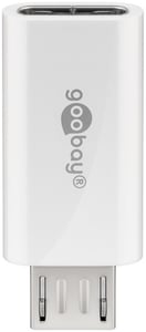 Goobay 55550 USB Micro-B to USB-C Adapter, White