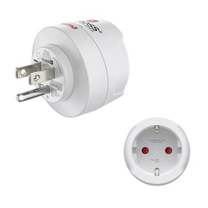 Hama 00223485 Power Plug Adapter: Type B to Type C + Type F, White