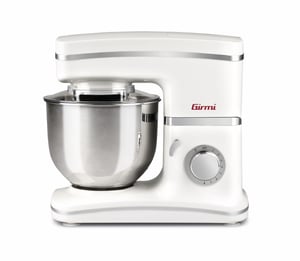 Girmi IM30 Gastronomo 1300 W Countertop Mixer, Stainless Steel, White